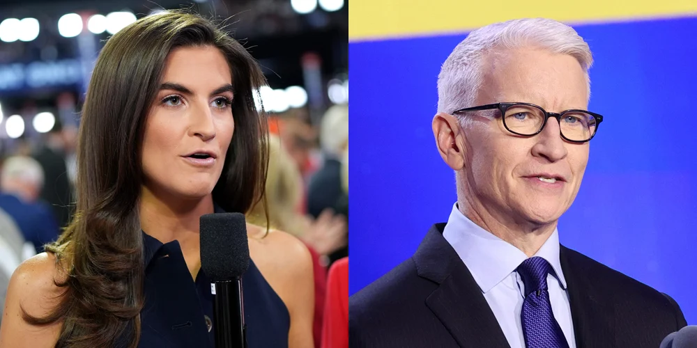 Foto de Kaitlan Collins e Anderson Cooper