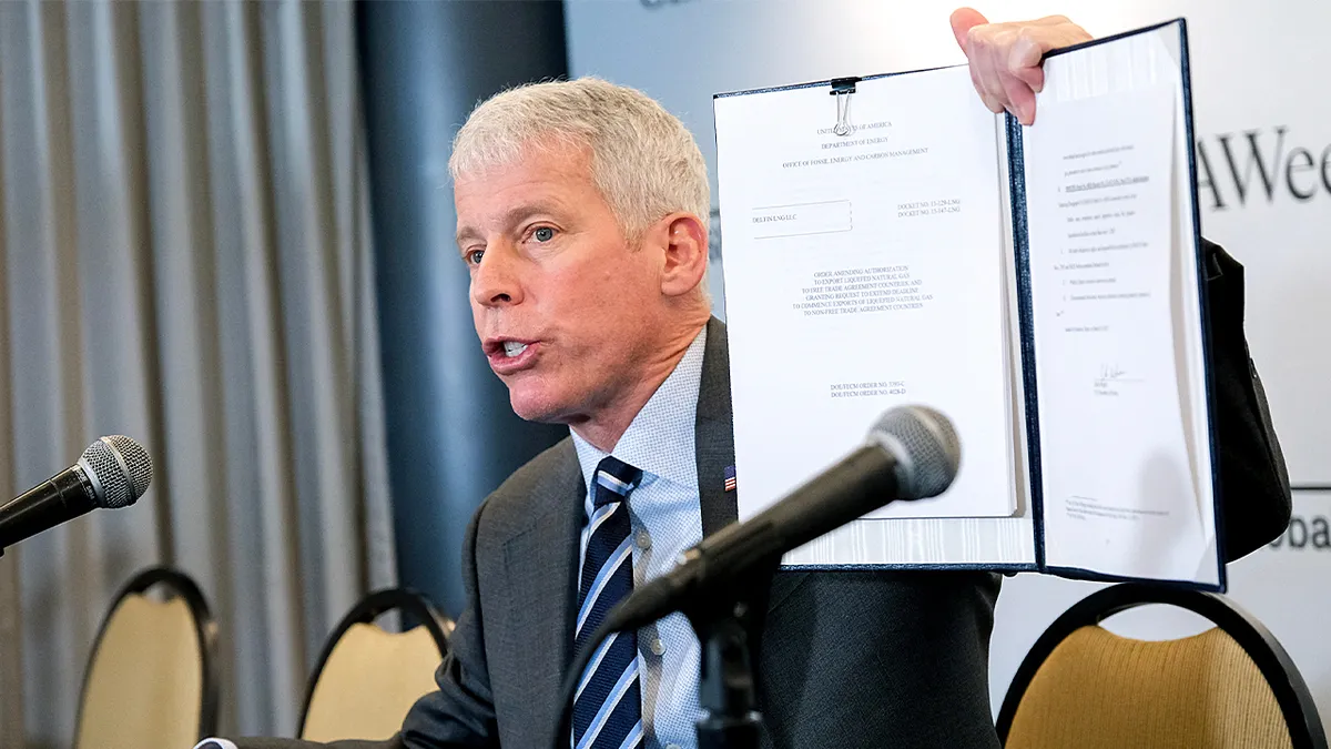 Energy Secretary Chris Wright, whose department confirmed Antares Nuclear's Mark-0 microreactor achieved criticality under the DOE Reactor Pilot Program, speaks during a previous event.