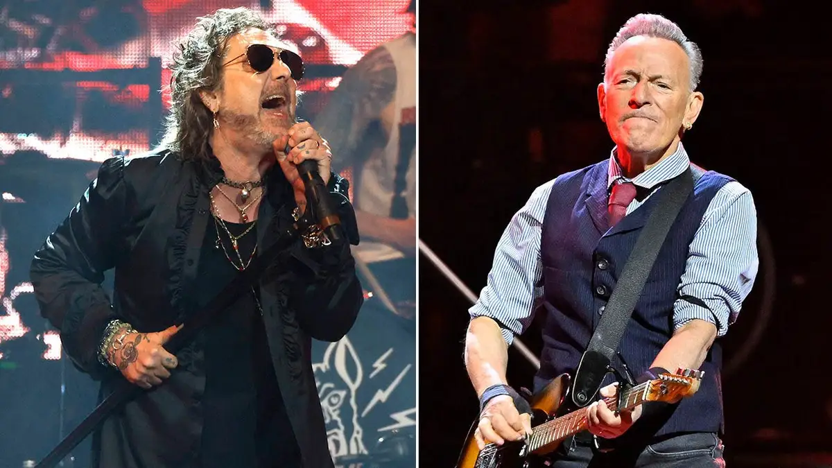 A split of Chris Robinson and Bruce Springsteen