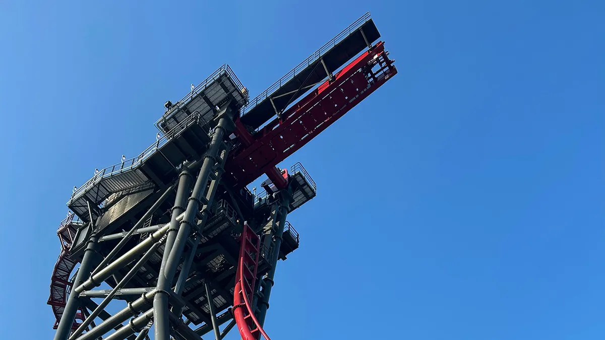 Siren's Curse roller coaster at Cedar Point amusement park in Ohio