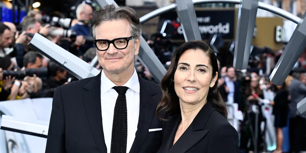Colin Firth e Eleonora Perboni na estreia do Disclosure Day