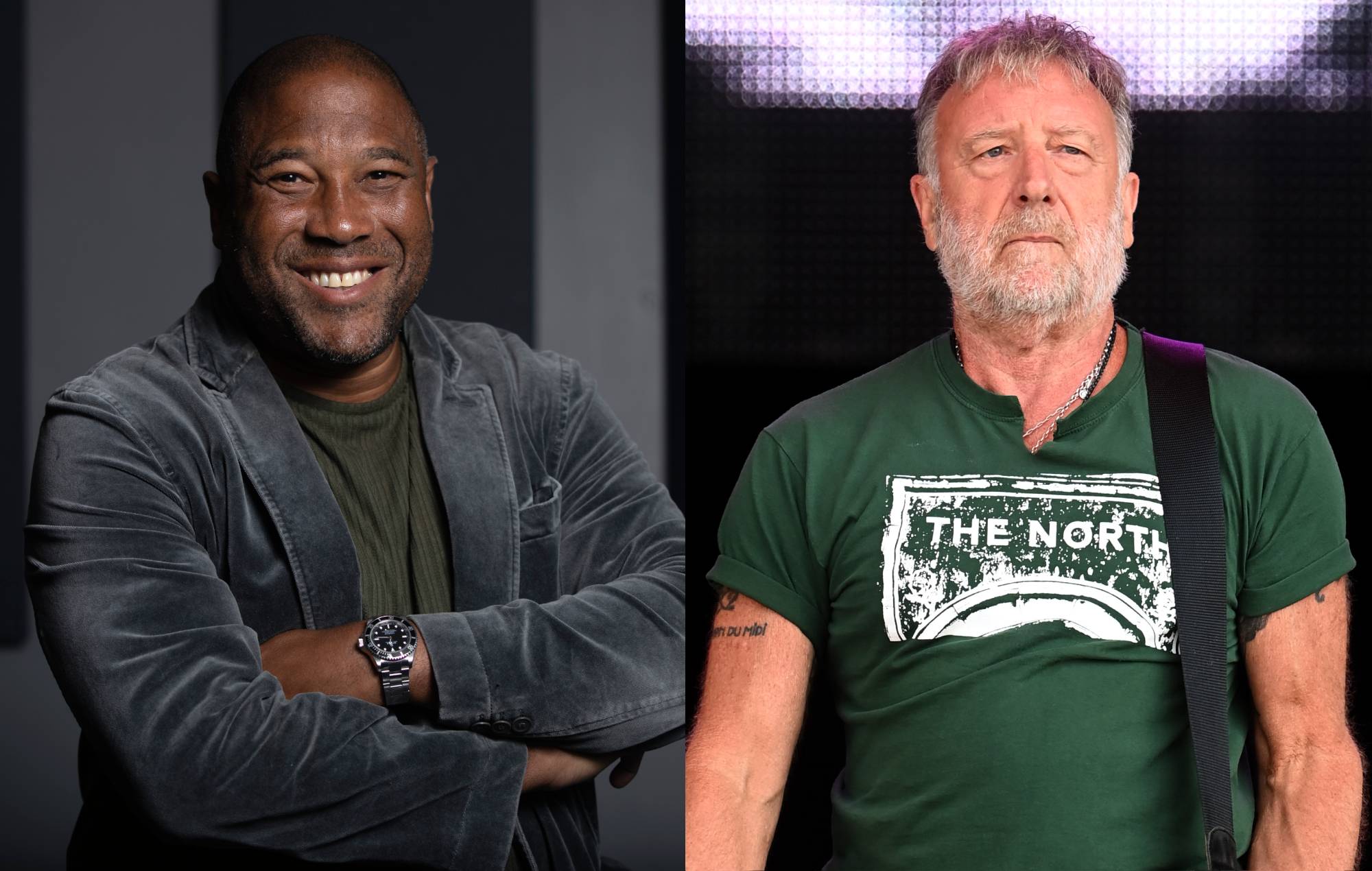 John Barnes and Peter Hook. CREDIT: Colin McPherson/Dave J Hogan/Getty Images