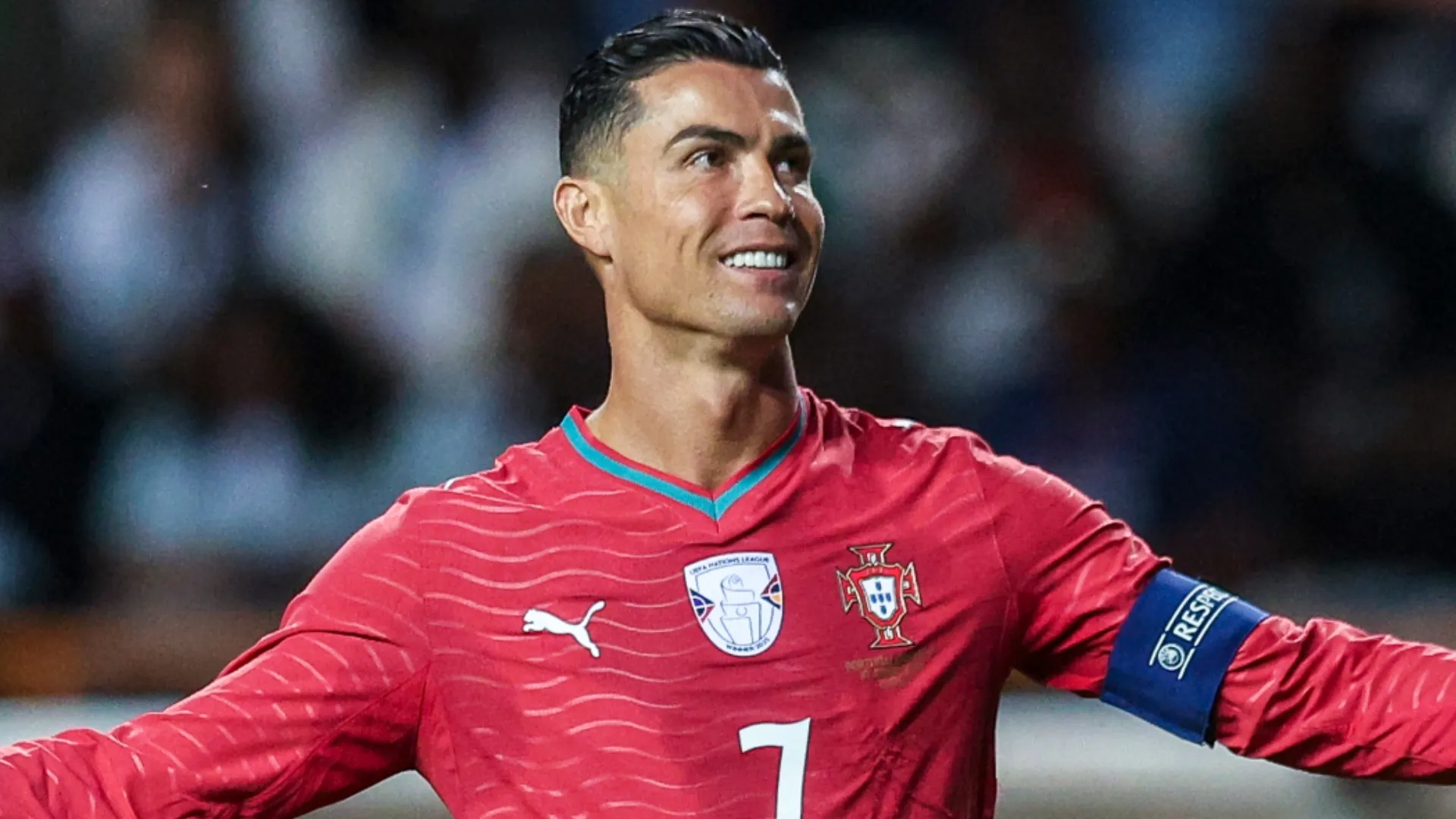 Cristiano Ronaldo, de Portugal, gesticula durante o amistoso internacional.