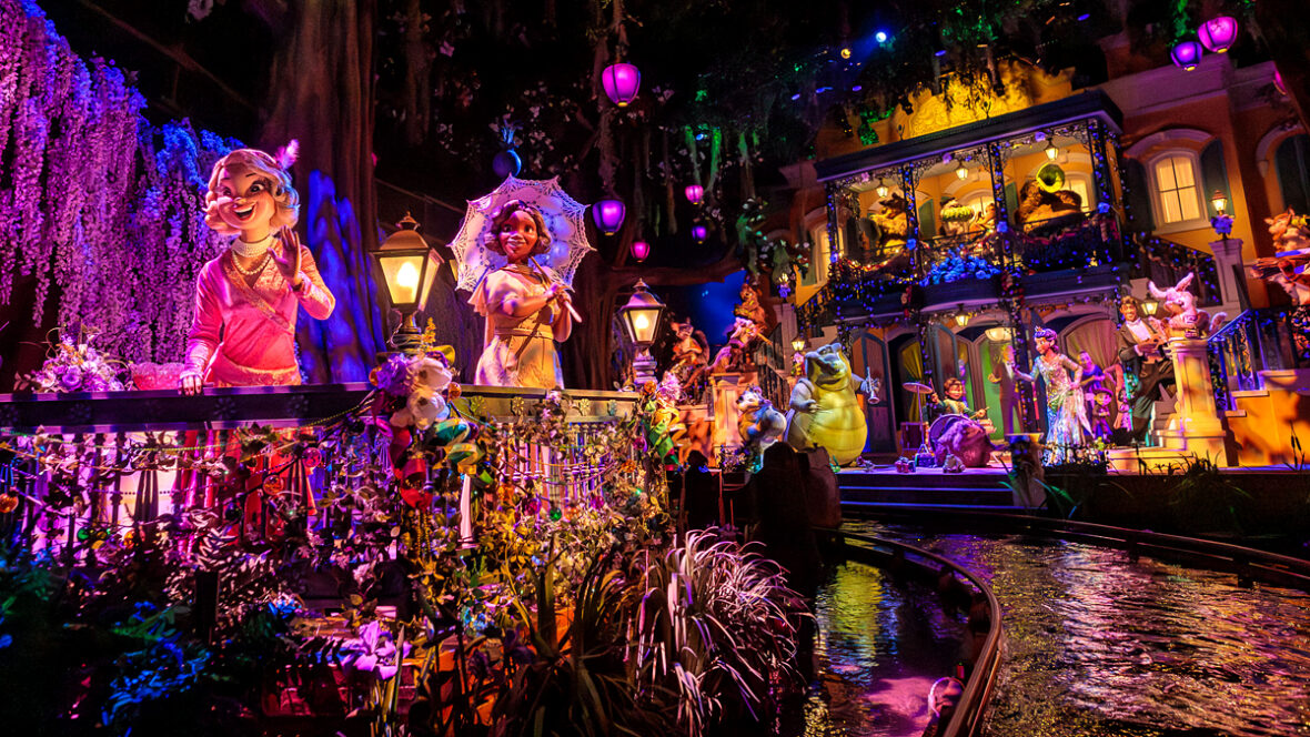 Uma visão geral da celebração de abertura da Tiana's Bayou Adventure no Disneyland Park