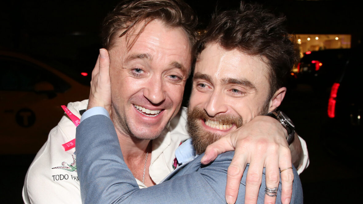 Tom Felton e Daniel Radcliffe posam na 14ª edição anual do Tony Awards After Party