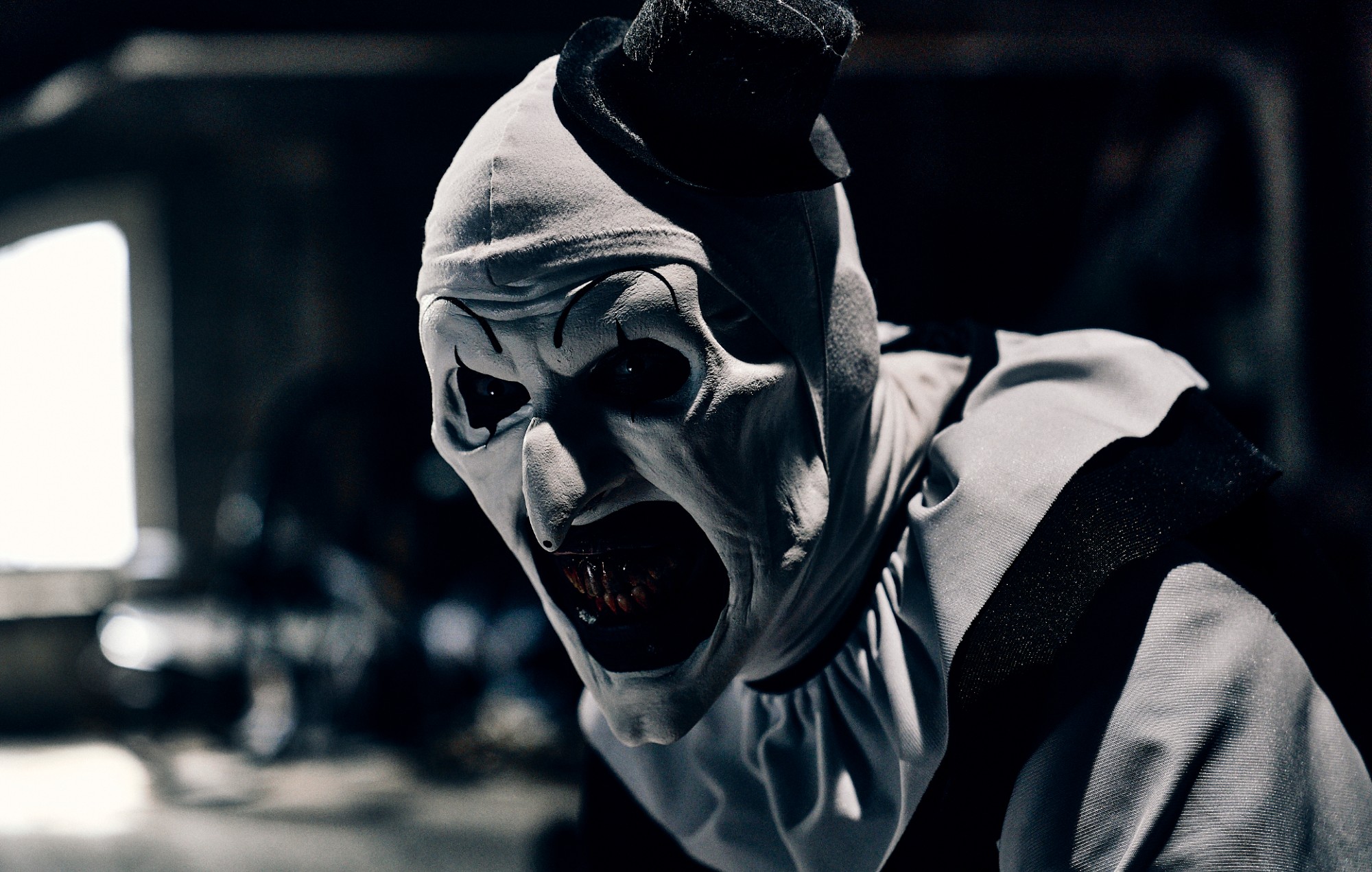 David Howard Thornton as Art The Clown in Terrifier. CREDIT: Signature Entertainment