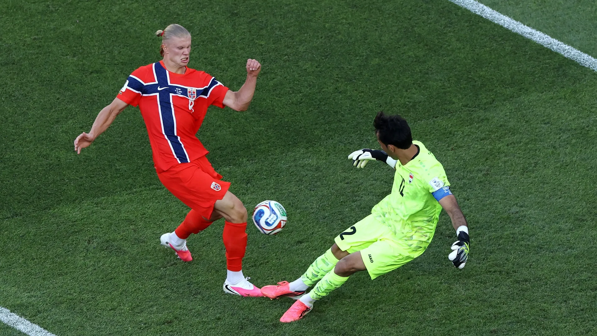 Erling Haaland nº 9 da Noruega.