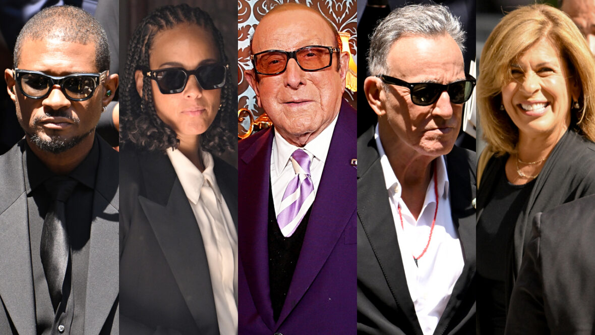 funeral de clive-davis Convidados no funeral de Clive Davis