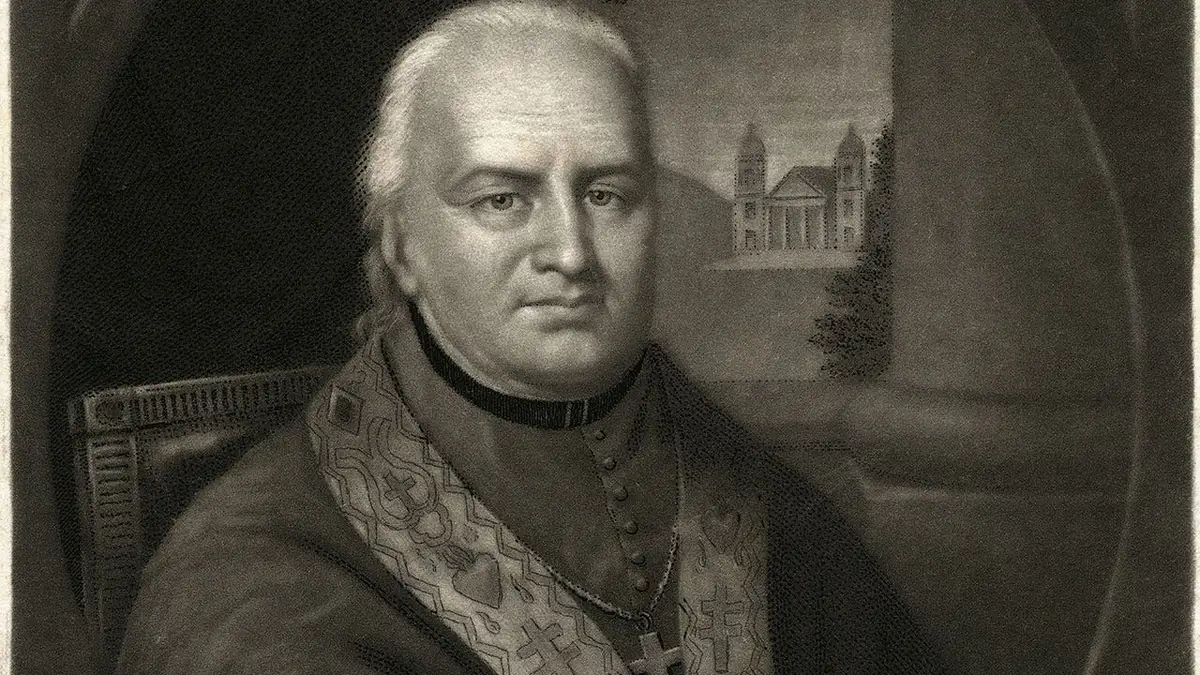 Engraving of Bishop John Carroll