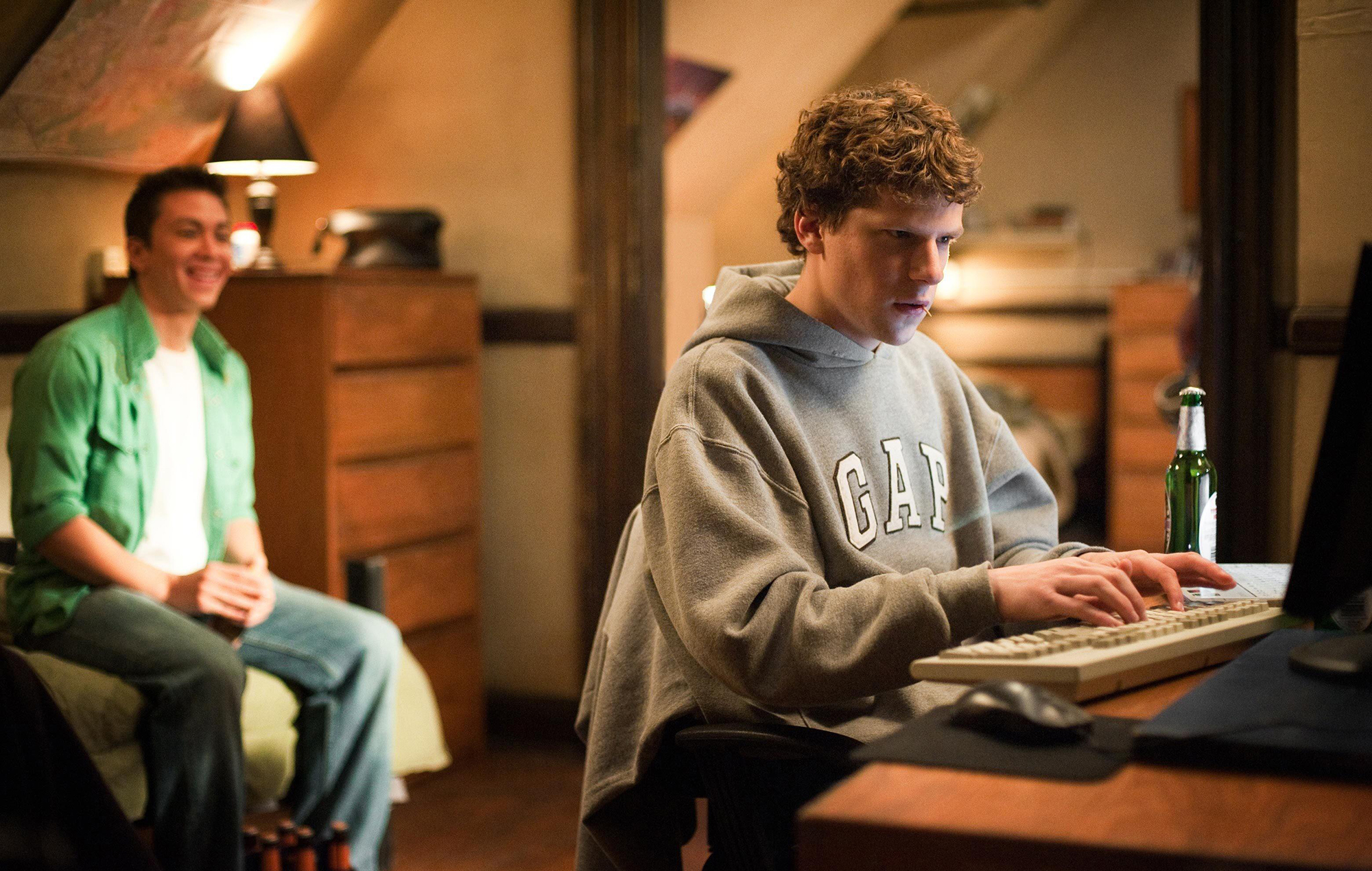 Jesse Eisenberg as Mark Zuckerberg in 'The Social Network' CREDIT: Sony