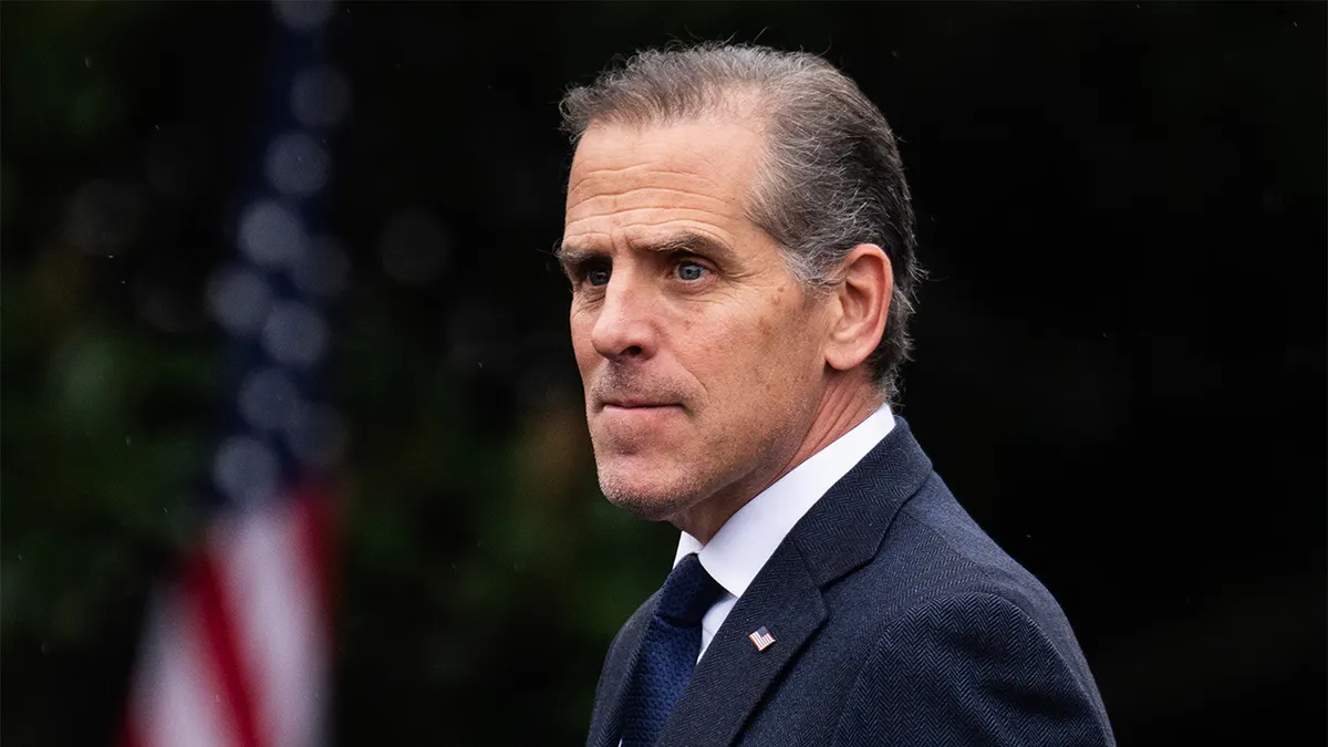 Hunter Biden standing on the South Lawn of the White House during an event