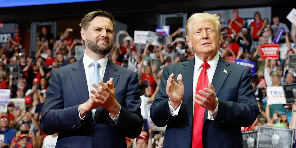 Imagem de estoque de Trump e Vance