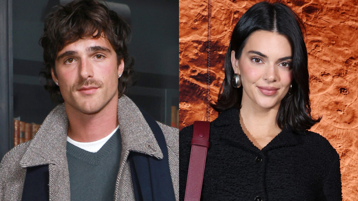 jacob-kendall Foto dividida com Jacob Elordi em uma sessão fotográfica de Frankenstein e Kendall Jenner em um desfile de moda da Chanel
