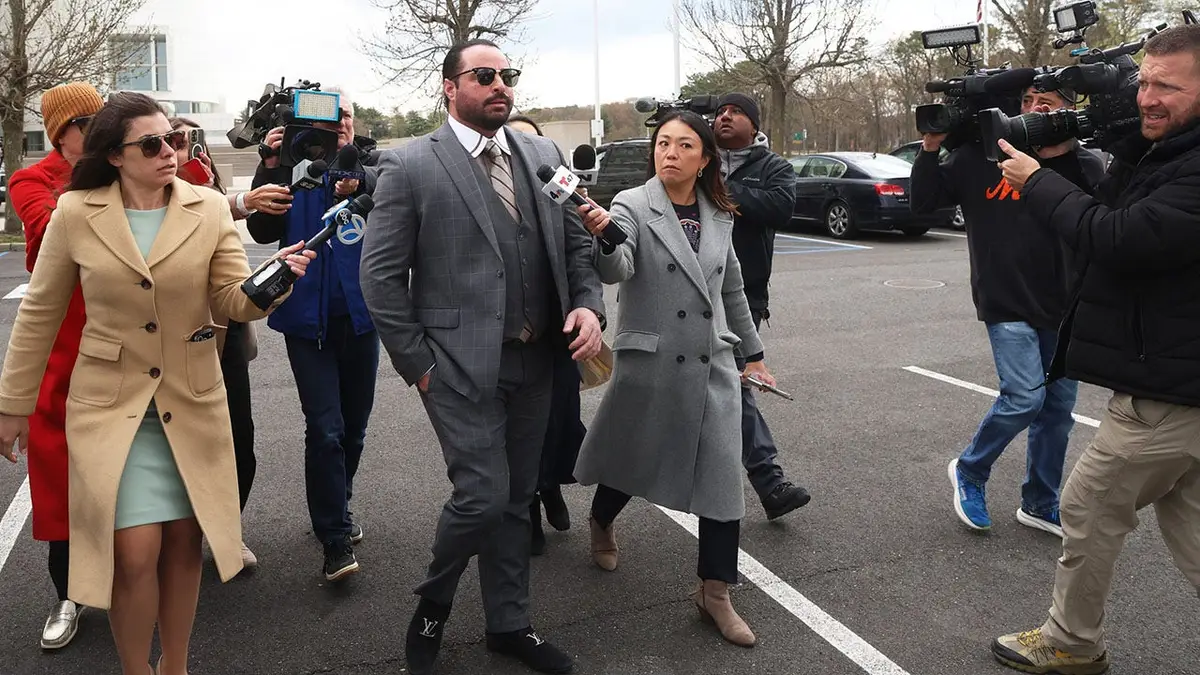 Carmine G. Agnello leaving federal court in Central Islip New York