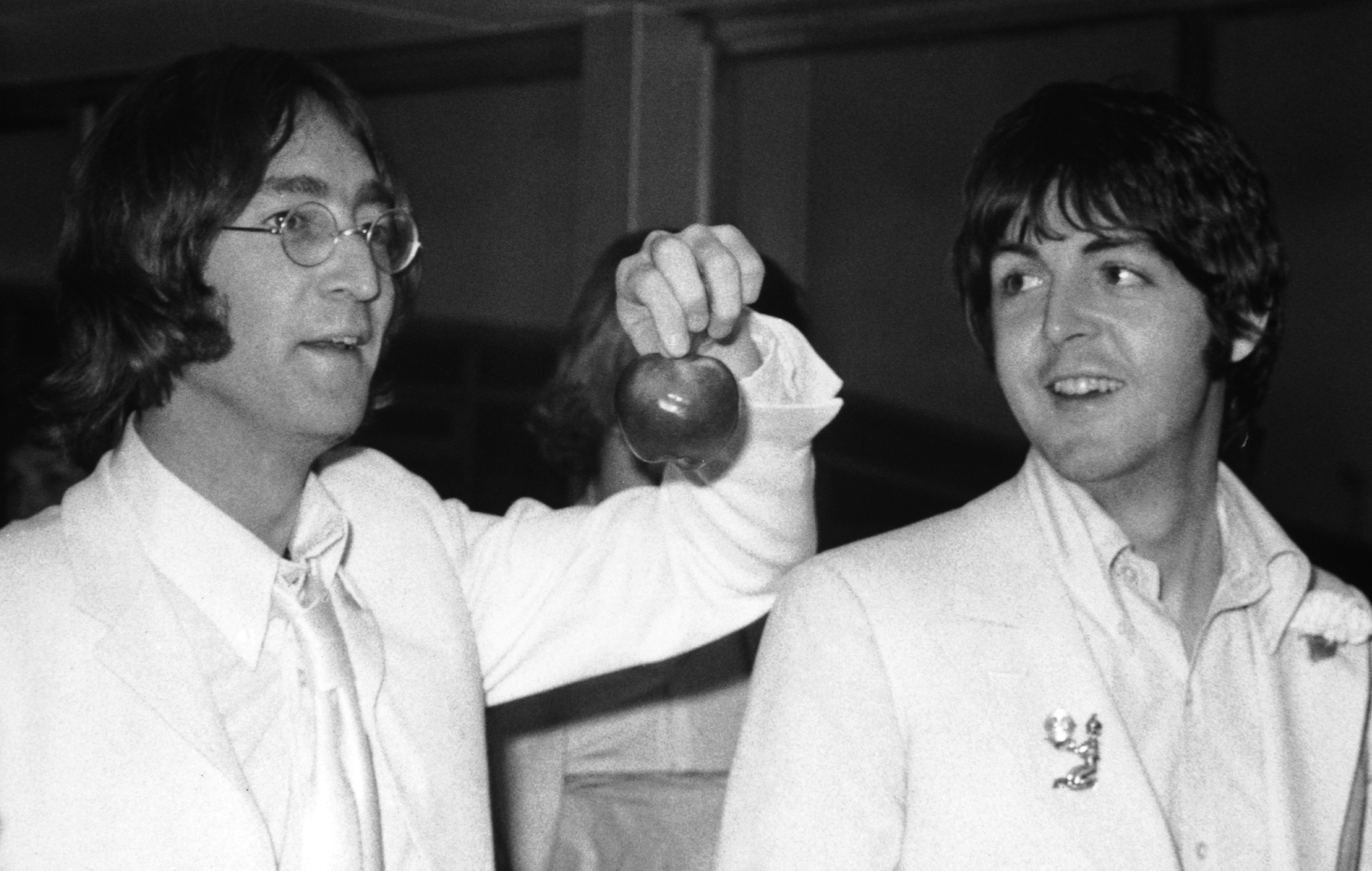 John Lennon and Paul McCartney (Photo by Stroud/Express/Getty Images)