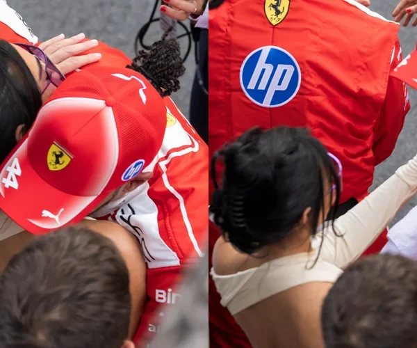 Kim Kardashian e Lewis Hamilton se abraçam após evento de F1 enquanto ele parece mandar um beijo para ela (fotos e vídeo)