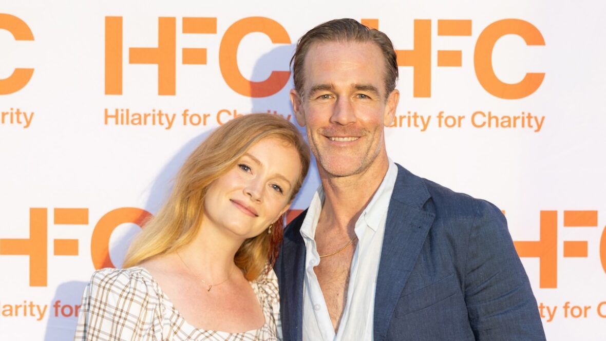 james-van-der-beek-kimberly James Van Der Beek e Kimberly no tapete vermelho