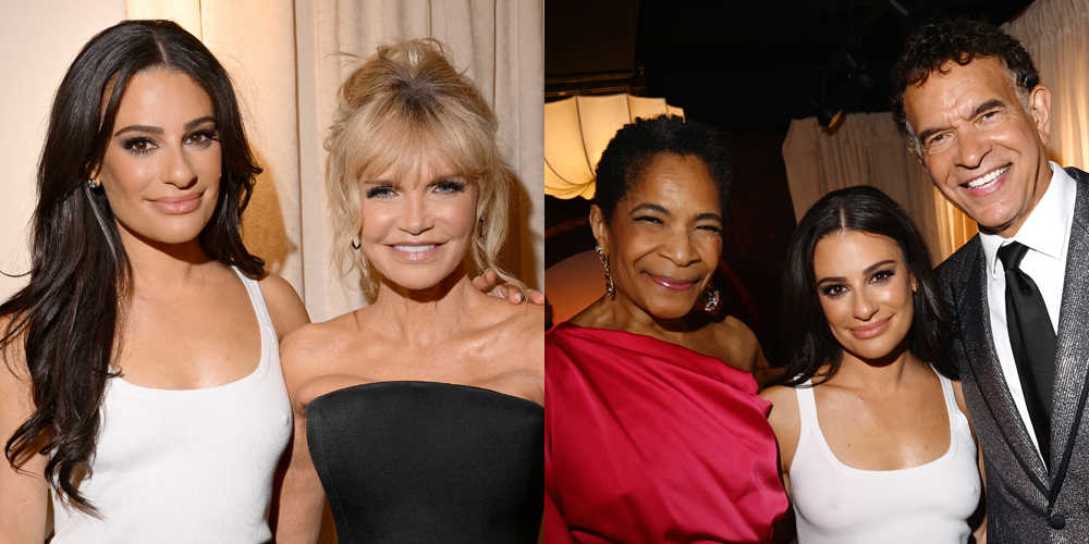 lea-michele-tonys Lea Michele se reúne com colegas de Glee no Tony Awards