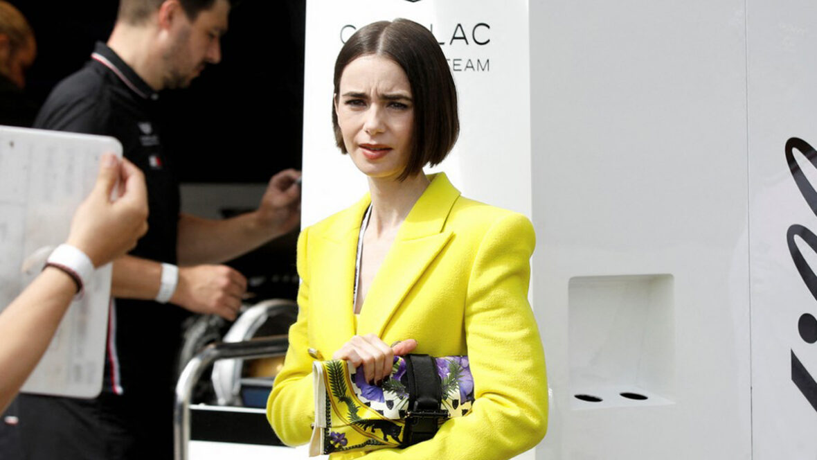 Lily Collins no Grande Prêmio de Mônaco