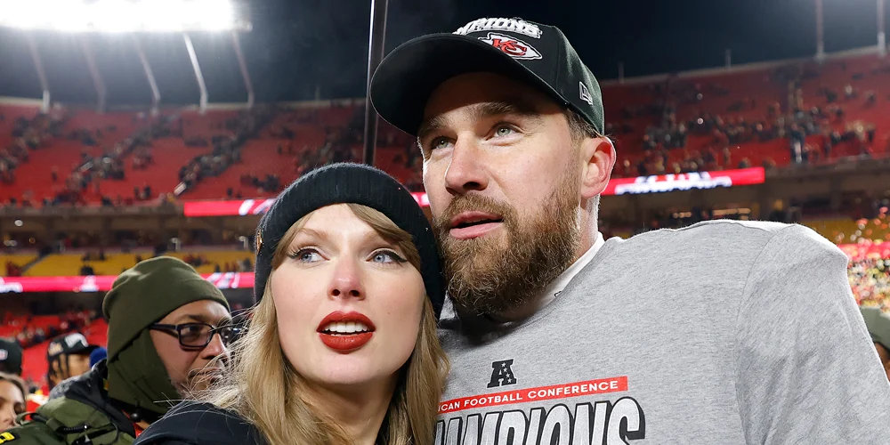 Foto de Travis Kelce e Taylor Swift