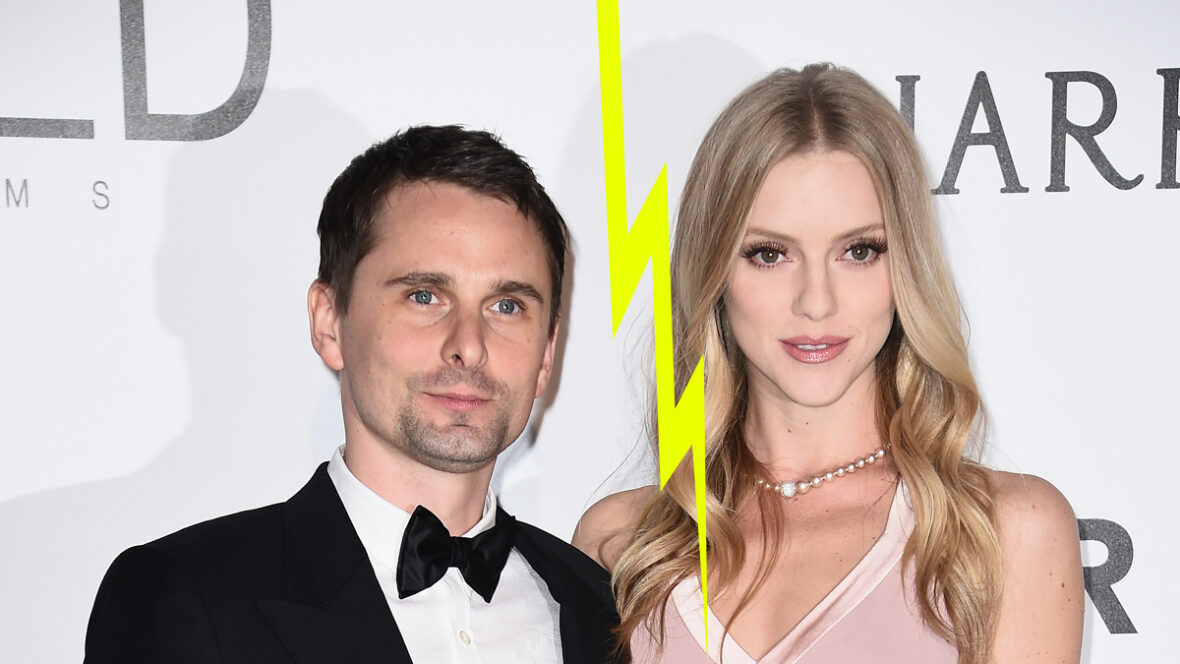 Fotos de banco de imagens de Matthew Bellamy e Elle Evans no tapete vermelho