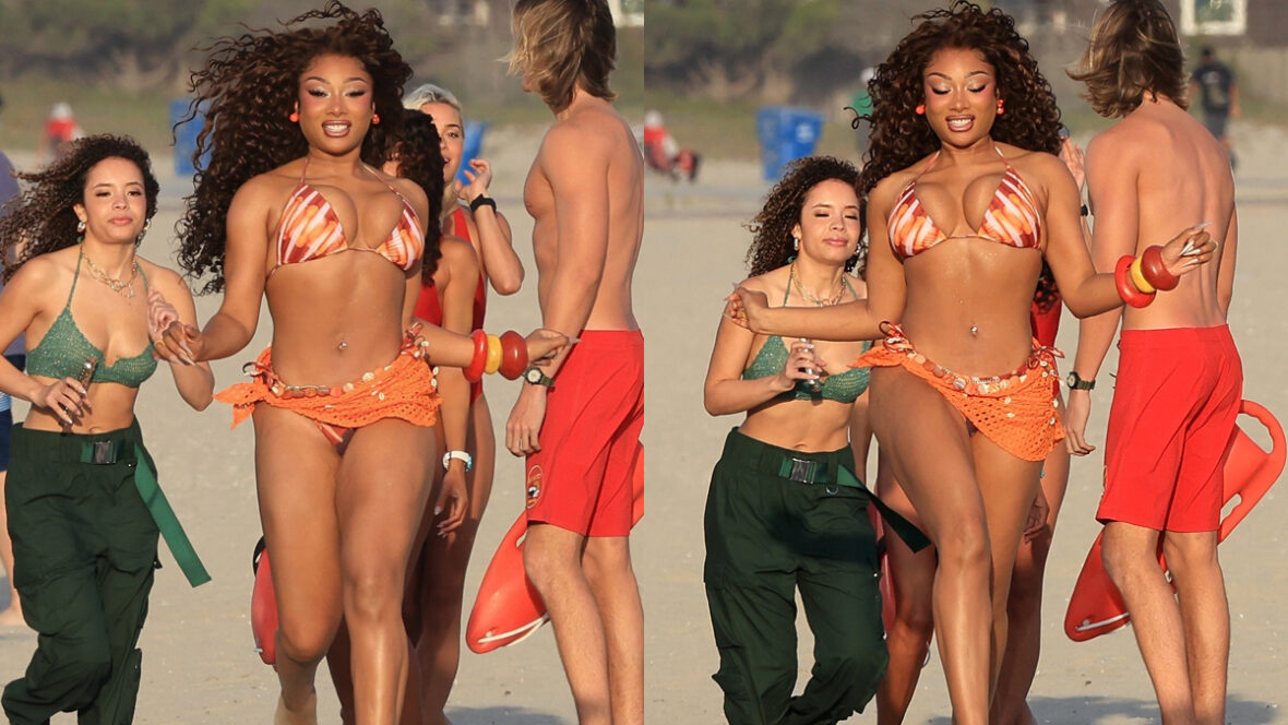 Megan thee Stallion filmando o icônico 