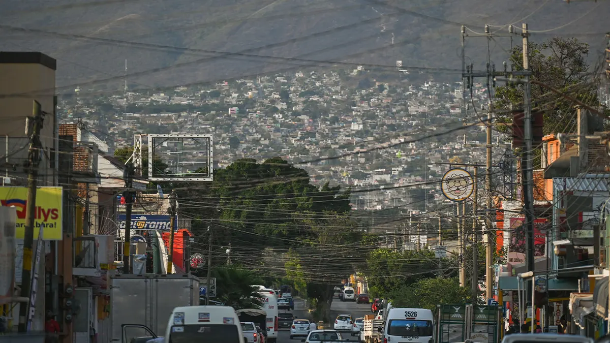 A landscape view of a natural environment in Chiapas