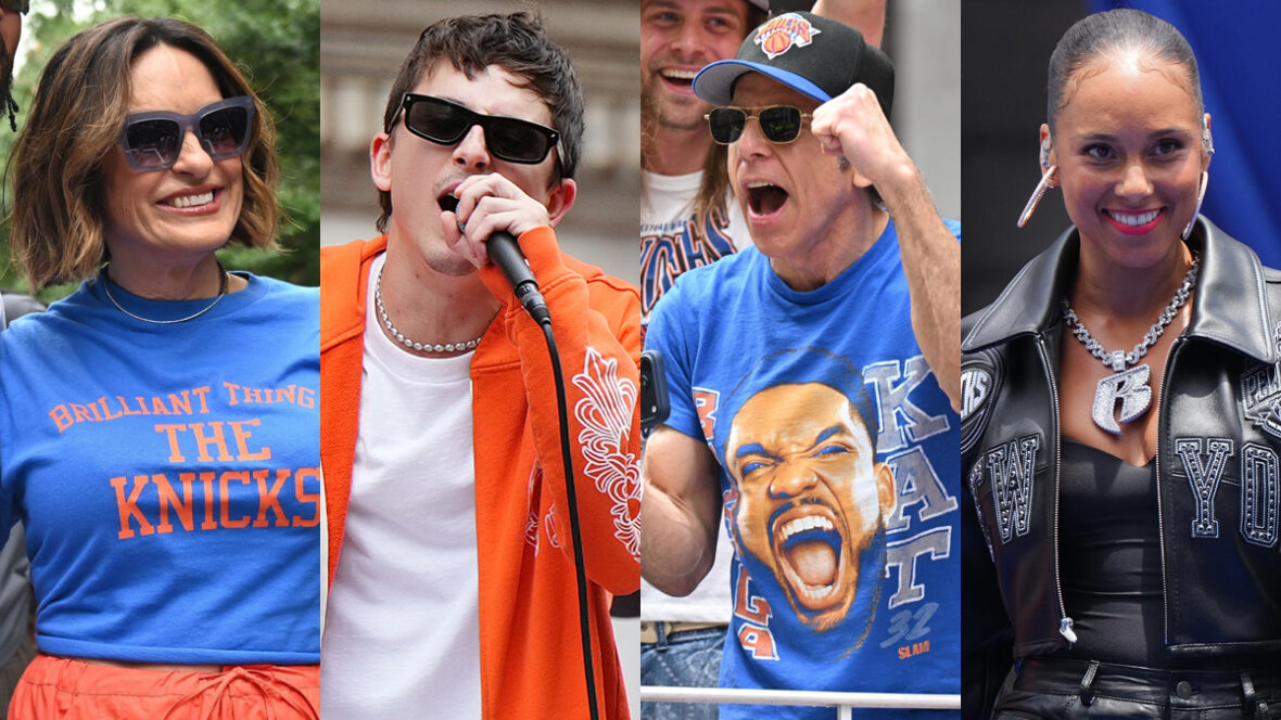 desfile da vitória dos knicks estrelas na parada da vitória dos Knicks