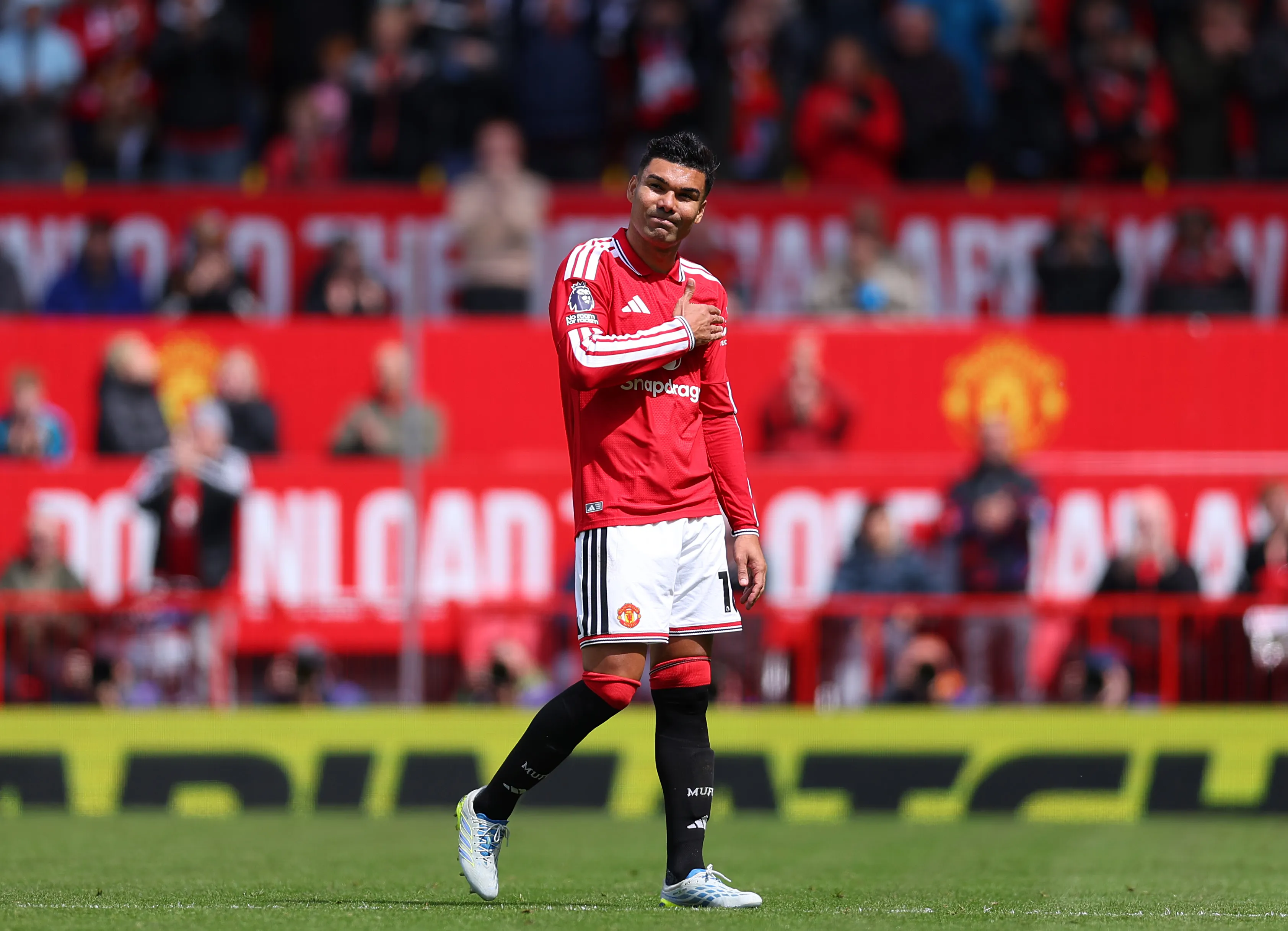 Casemiro, do Manchester United, reage durante a partida da Premier League contra o Nottingham Forest.
