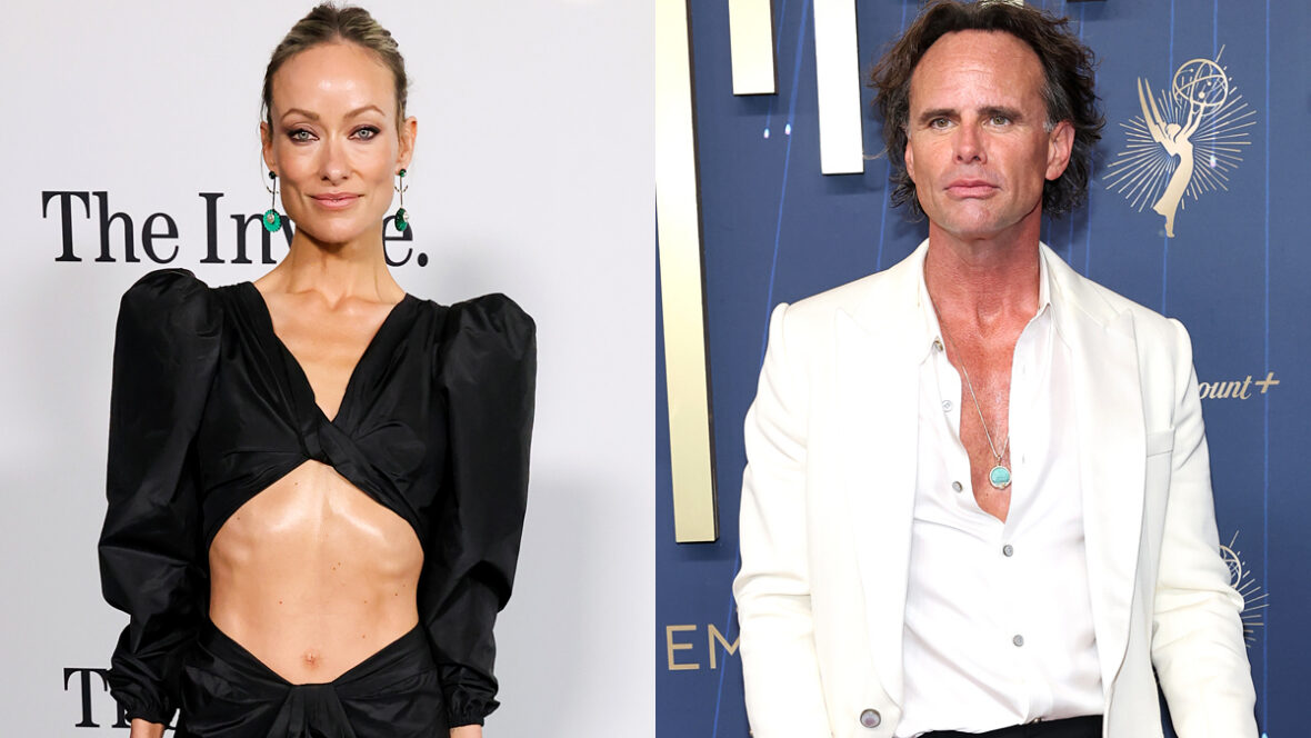 Uma foto dividida com Olivia Wilde na estreia de The Invitation e Walton Goggins no Primetime Emmy Awards de 2025