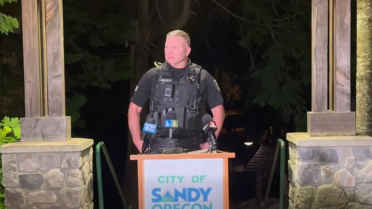 Sandy Police Chief Patrick Huskey news conference
