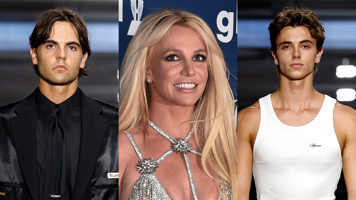 Filhos de Britney Spears na passarela do desfile da Vetements