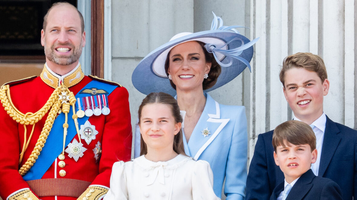 Família Real Britânica em Trooping the Color