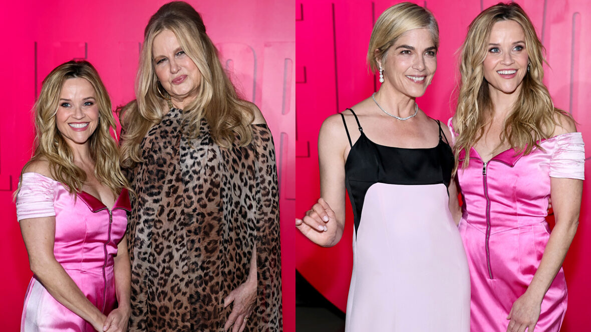 Reese Witherspoon posa com Jennifer Coolidge e Selma Blair em 