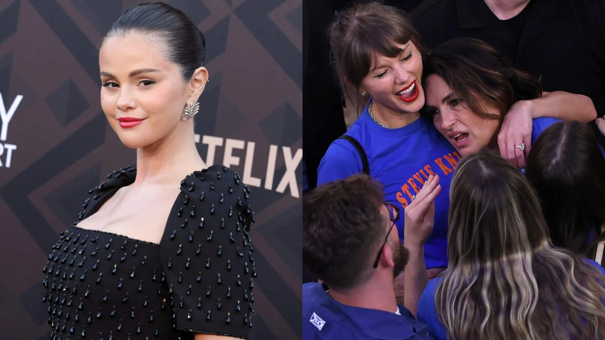 selena-gomez-taylor-comentário Selena Gomez comparece à estreia da Netflix em Los Angeles