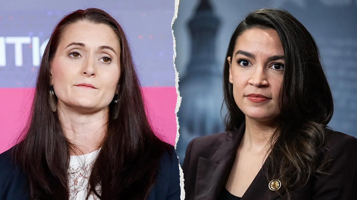 Compilation image of Cait Conley and Alexandria Ocasio-Cortez
