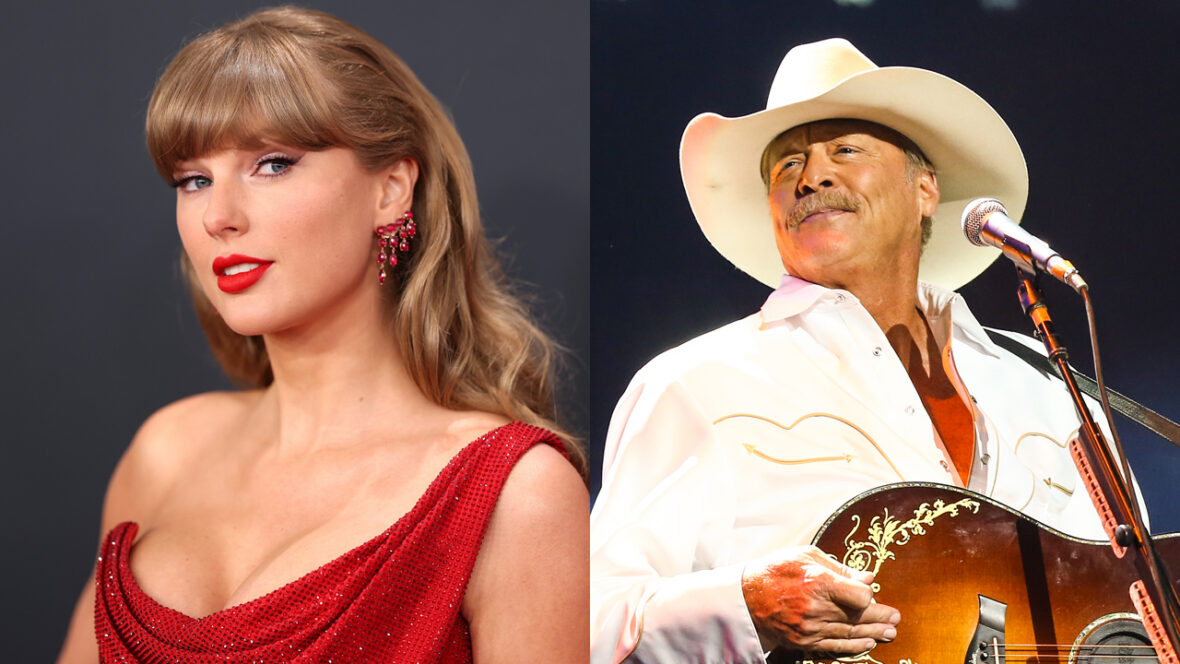Taylor Swift está enviando seu apoio a Alan Jackson em seu show de despedida.