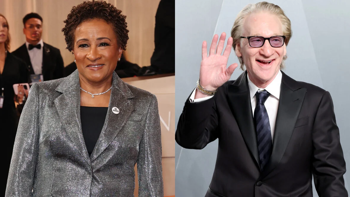 Wanda-Bill-Maher-piada Wanda Sykes no Globo de Ouro de 2026 / Bill Maher na festa da Vanity Fair