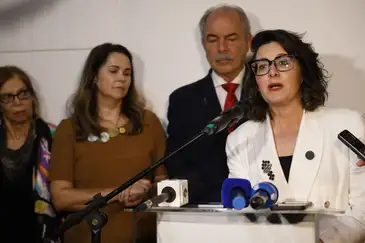 Rio de Janeiro (RJ), 30/06/2026 – Governo Federal promove entrega de certidões de óbito retificadas de pessoas mortas e desaparecidas durante a ditadura militar aos familiares. A ministra dos Direitos Humanos e da Cidadania, Janine Mello.  Foto: Fernando Frazão/Agência Brasil