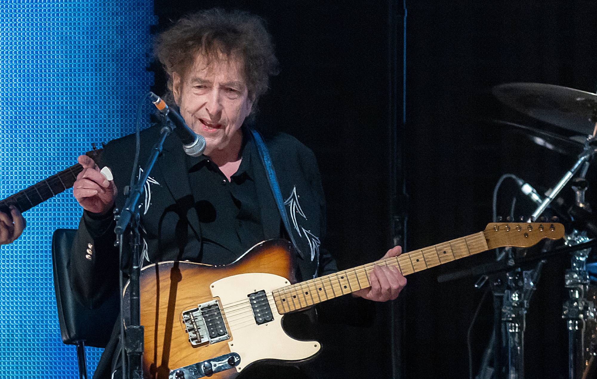 Bob Dylan at Farm Aid at Ruoff Home Mortgage Music Center on September 23, 2023 in Noblesville, Indiana. (Photo by Gary Miller/Getty Images)