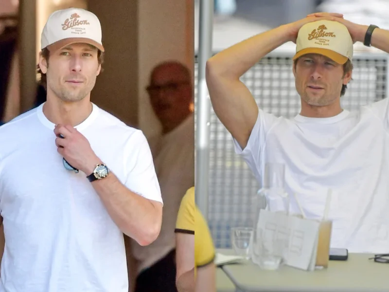 Glen Powell aproveita o dia em Notting Hill com amigos