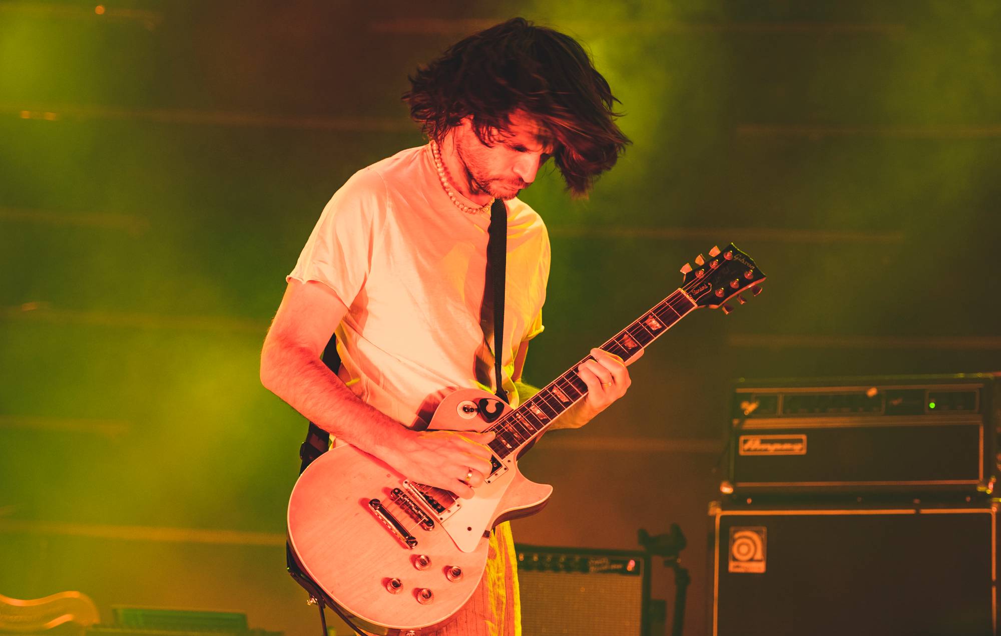 Jonny Greenwood of The Smile at the Noches del Botanico music festival at Real Jardín Botánico Alfonso XIII on July 06, 2022 in Madrid, Spain. (Photo by Mariano Regidor/Redferns)
