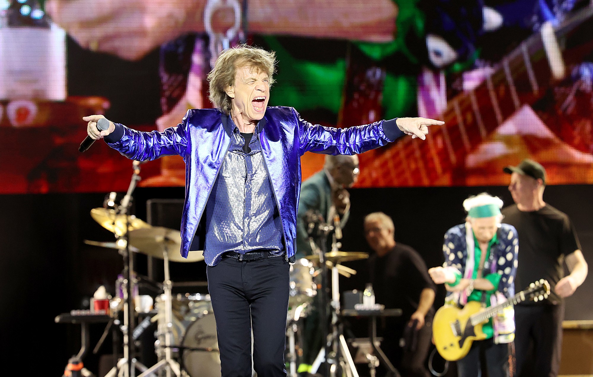 Mick Jagger and Keith Richards of The Rolling Stones, 2024. CREDIT: Gary Miller/Getty Images