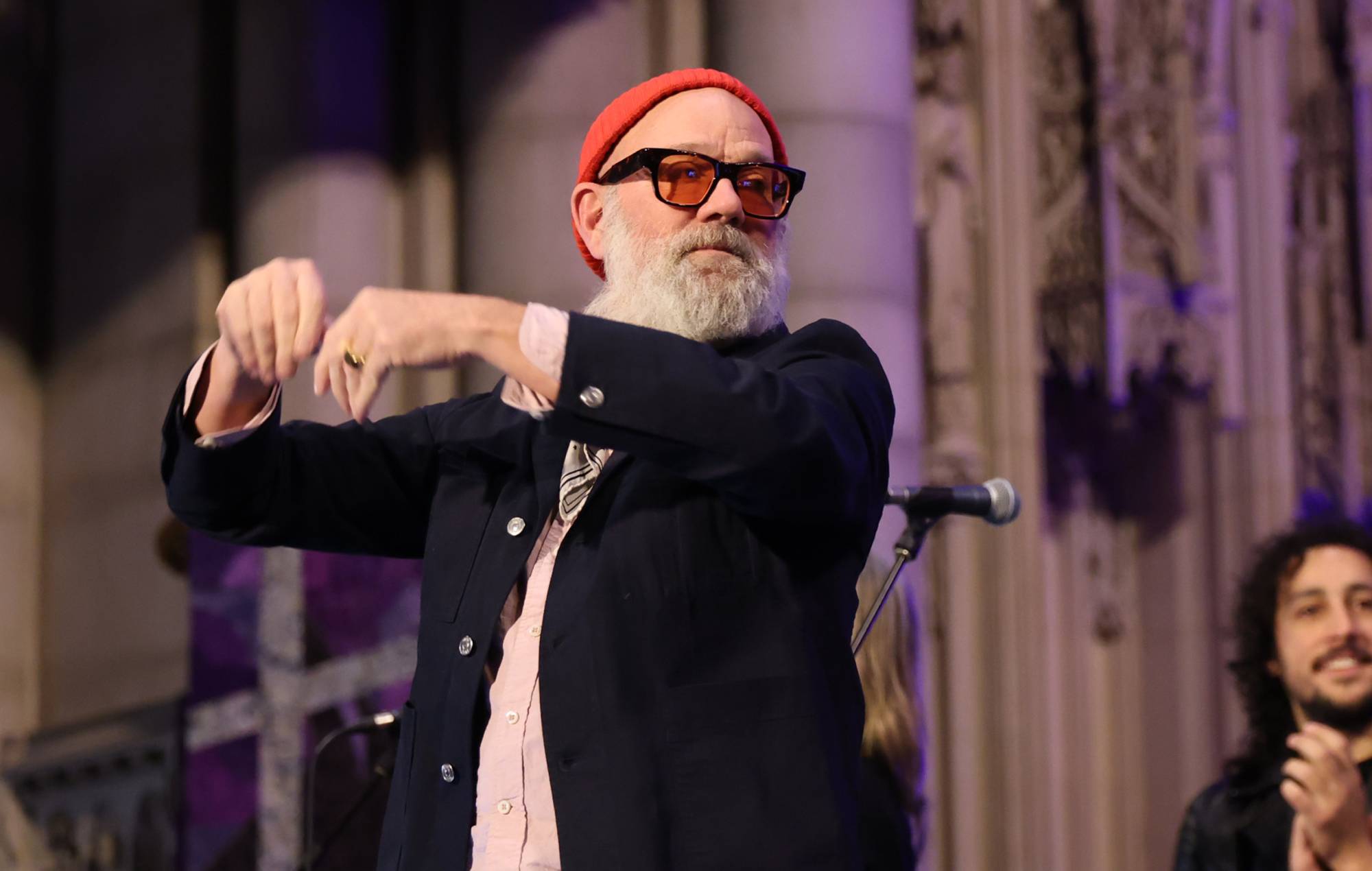 Michael Stipe at Riverside Church on March 23, 2026 in New York City. (Photo by Rob Kim/Getty Images)