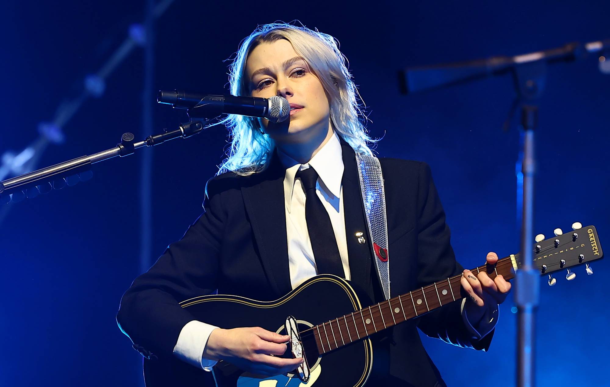 Phoebe Bridgers at the Outdoor Theatre at Coachella Festival on April 15, 2023 in Indio, California. (Photo by Arturo Holmes/Getty Images for Coachella)