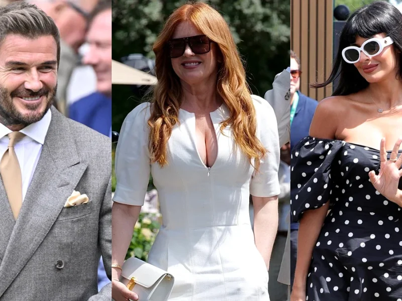 David Beckham, Jameela Jamil, Isla Fisher e mais estrelas chegam ao primeiro dia do campeonato de Wimbledon de 2026