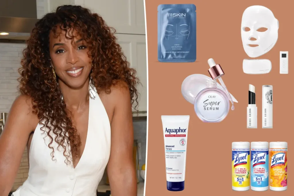 Kelly Rowland revela itens essenciais de autocuidado, de sérum de R$ 150 a máscara de LED de R$ 10 mil