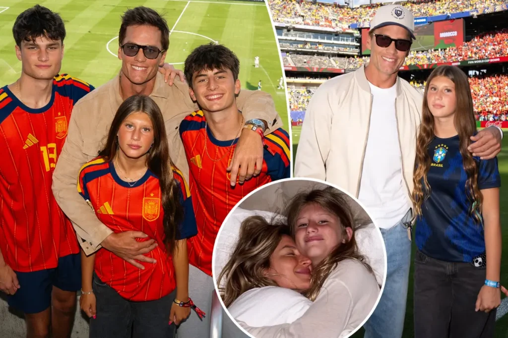 Filha de Tom Brady e Gisele Bündchen, Vivian, de 13 anos, é cópia da mãe em fotos da Copa do Mundo