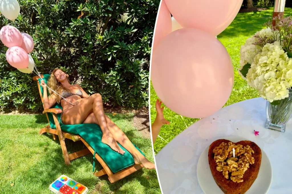 Gisele Bündchen celebra 46 anos em foto de biquíni onça e recebe homenagem de Heidi Klum