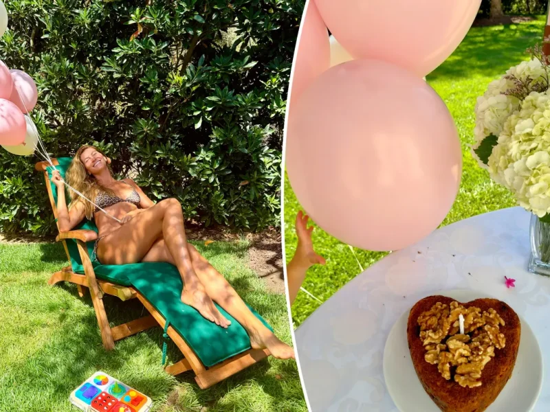 Gisele Bündchen celebra 46 anos em foto de biquíni onça e recebe homenagem de Heidi Klum